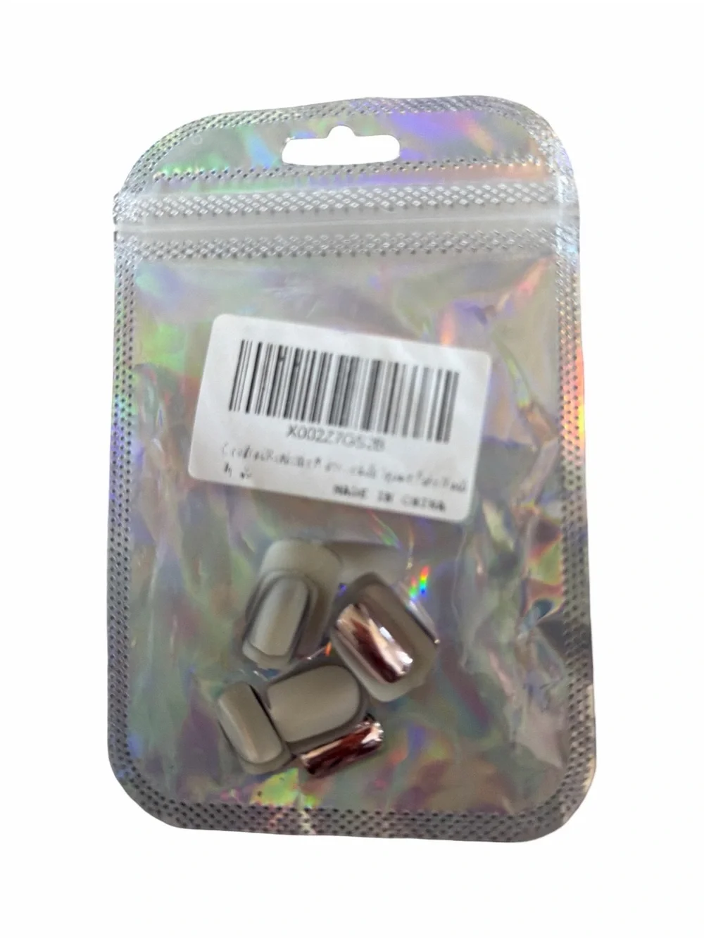 Metallic Silver Press-On Nails 2 Packs